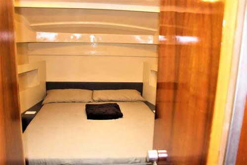 Double bed in a motor boat