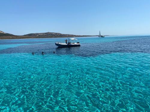 <p>Kristallklares Meer und Schlauchboot während der Tour nach Asinara</p><p><br></p>