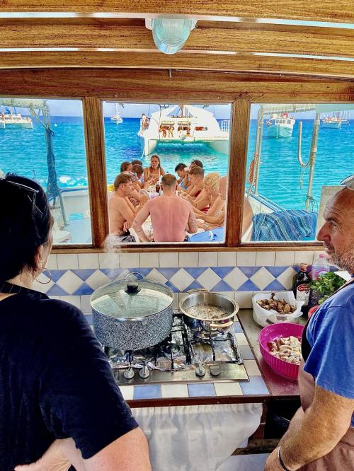 Küchenpersonal auf dem Schiff