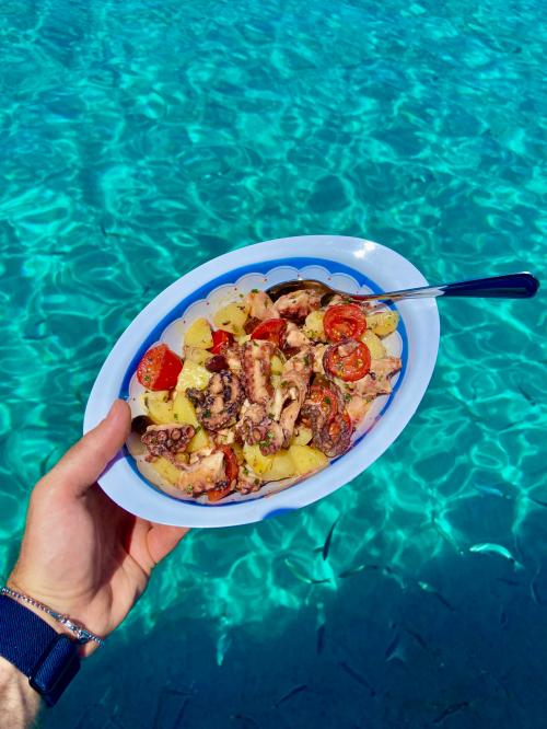 <p>Catch of the day cooked on board a boat during a tour to discover the Asinara National Park</p><p><br></p>