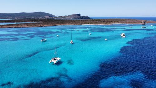 Barche nel mare dell'Asinara