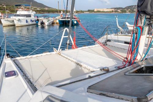 Rete del catamarano a prua