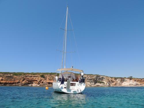 Sailboat in the Sinis sea