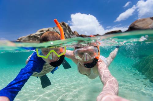Snorkeling in Bosa among the crystal clear waters