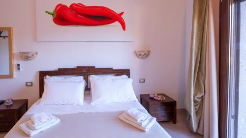 Chambre double d'un bed and breakfast à bosa