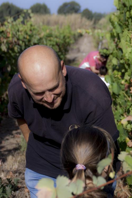 Owner in the vineyard