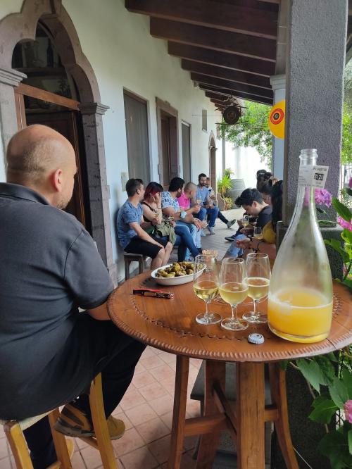 Hikers and tasting