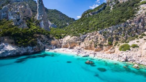 Panoramica frontale della spiaggia di Cala Goloritzè