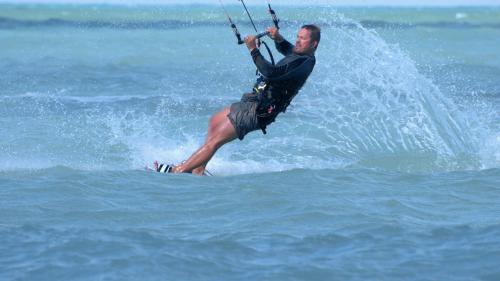 Windsurfing test with instructor