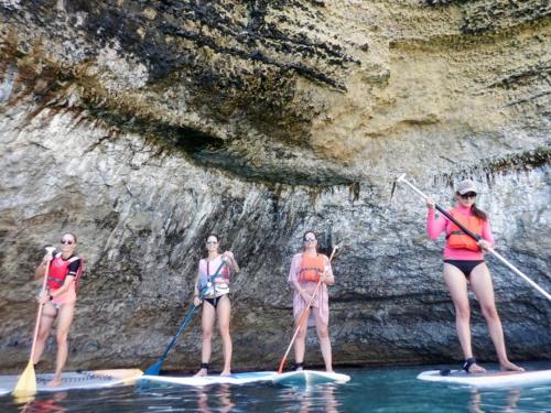 Randonneurs SUP lors du premier cours