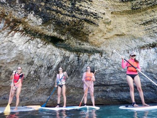 SUP hikers during the first lesson