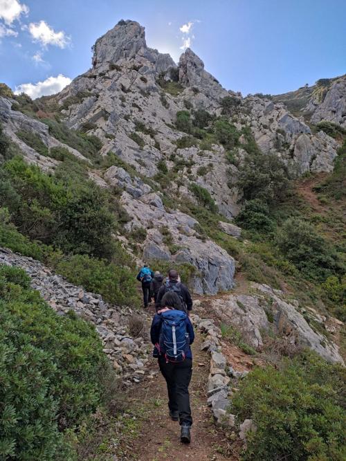 Excursionistas durante el trekking