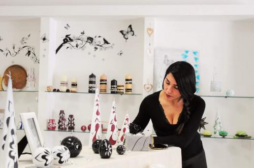 Craftswoman in a workshop in Mamoiada during wax workshop