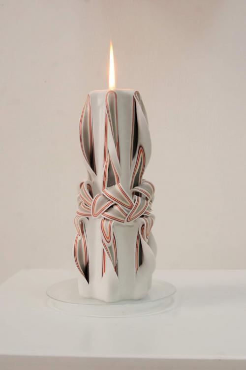 Candle created during wax workshop