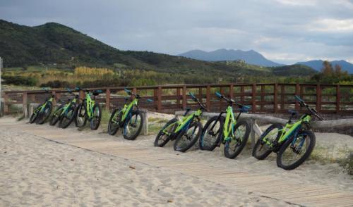 Electric bikes available for hire to discover the island