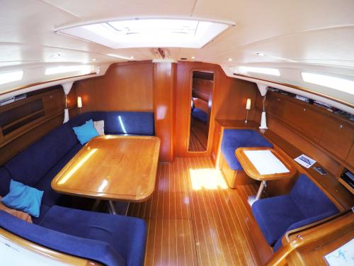 Interior of sailing boat Sardinia