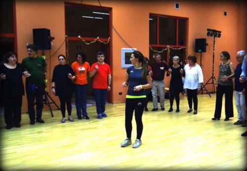 Teacher teaches traditional dances of Sardinia in Nuoro