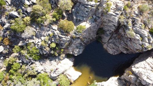 Photo drone waterfalls of Rio Pitrisconi