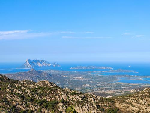 Panoramic sea view of the island of Tavolara