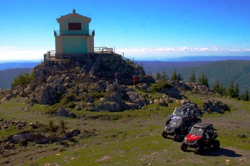 panorama de la llanura de Gesturi con quad