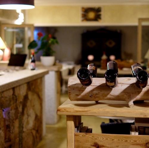 Local wines in an inn near Olbia