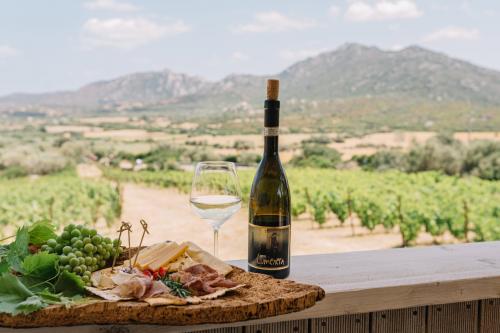 Degustazione guidata con vini e prodotti locali in un'azienda in Gallura vicino Olbia durante soggiorno di due giorni