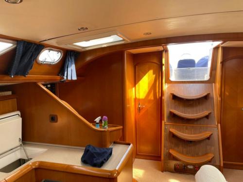 <p>Cabin of a sailboat in the Protected Marine Area of Tavolara</p>