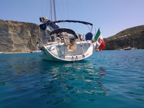 Stern of the sailing boat during the tour in the Tavolara Marine Protected Area