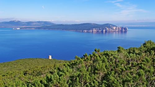 <p>Vue sur le parc de Porto Conte</p><p><br></p>