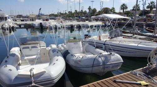 Dinghies in the port of Alghero