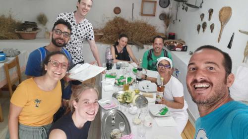 Participants during the tasting inside a country house in Montresta