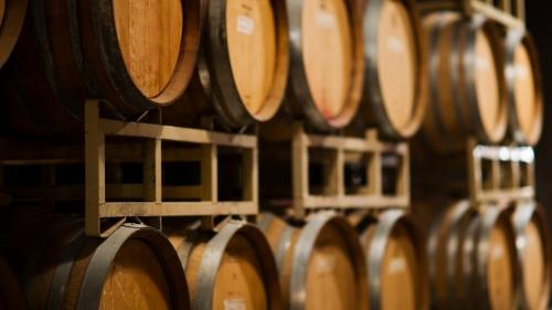 <p>Wine barrels of the Argiolas Winery</p><p><br></p>