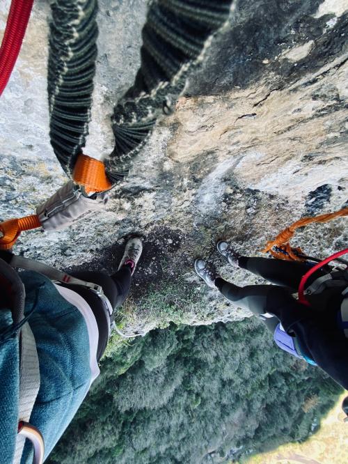 <p>Climbing a via ferrata during experience with expert guide</p><p><br></p>