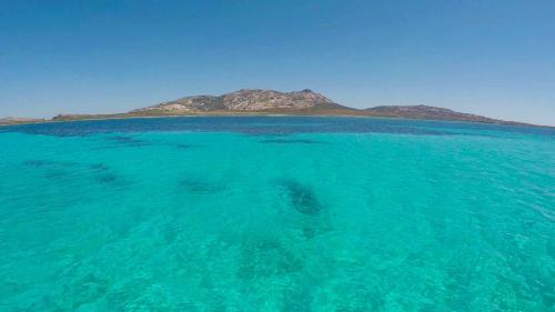 panorama crystal clear waters of Asinara Stintino