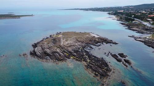 Islet off La Pelosa with turret