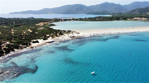 Panoramic photo on the turquoise sea of Villasimius