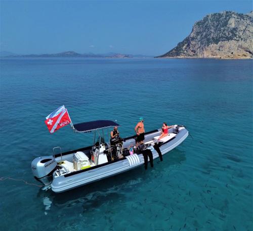 Inflatable boat during a tour of the Tavolara Marine Protected Area
