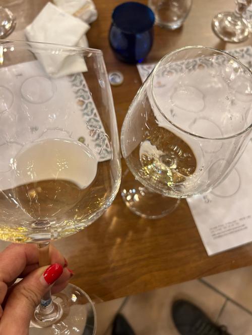 Two glasses of white wine