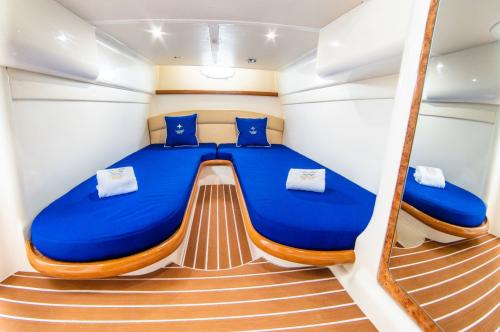 Interior of a yacht in south-west Sardinia