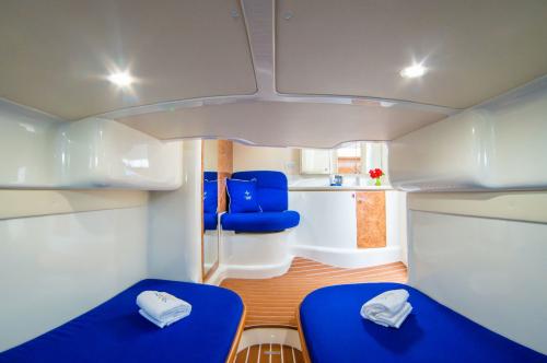 Interior of a yacht in south-west Sardinia