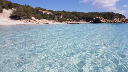 crystal clear sea between the islands of La Maddalena and Caprera