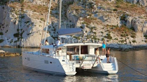 Catamaran during the Tavolara excursion