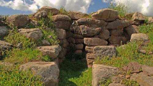 Entrance of a nuraghe in the territory of Borore