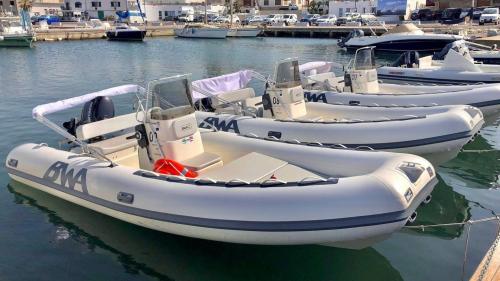 Inflatable boats for hire from Calasetta
