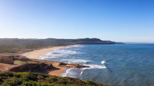 Wide beach in the Costa Verde