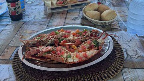 Fresh fish served during lunch on the fishing boat