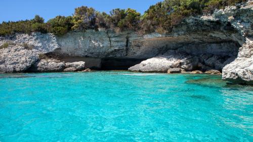 Blue water of the southern coast of Corsica