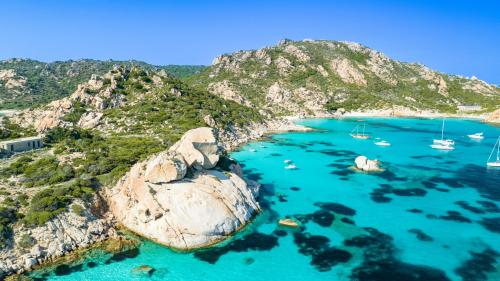 Vue du haut de l'Archipel de la Maddalena