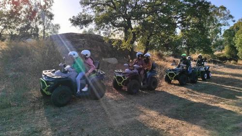 People on board of the quads during an excursion to Gausila in the province of Cagliari