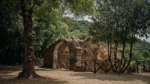 Rovine aragonesi all'interno del parco Aymerich a Laconi